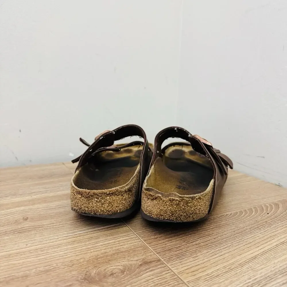 Birkenstock Arizona Brown Leather Slides Men’s Size 12